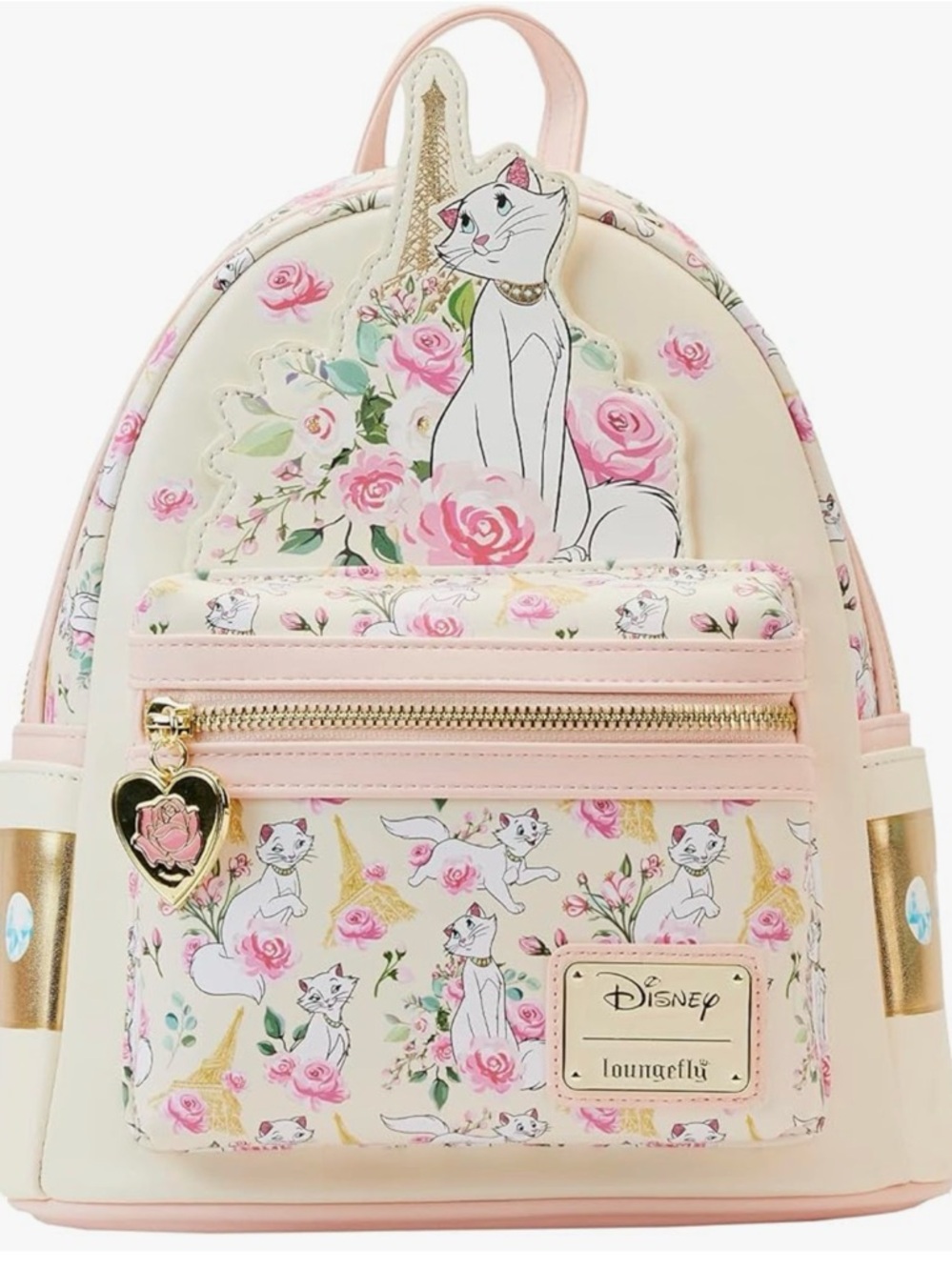 Loungefly Disney Duchess Aristocats Floral Mini Backpack - Pink Cream Accents